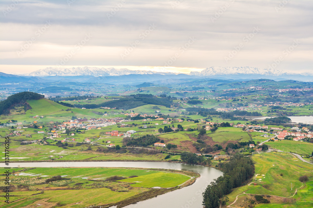 countryside view at cantabria, Spain