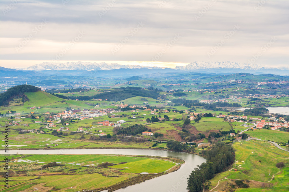 Fototapeta premium countryside view at cantabria, Spain