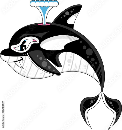Fierce Cartoon Killer Whale