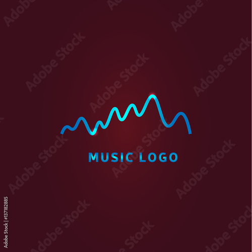 Colorful ui ux music equalizer sound waves. Audio electronic bar. Music waves logo. Dj vector illustration. Bright shiny light audio signal.