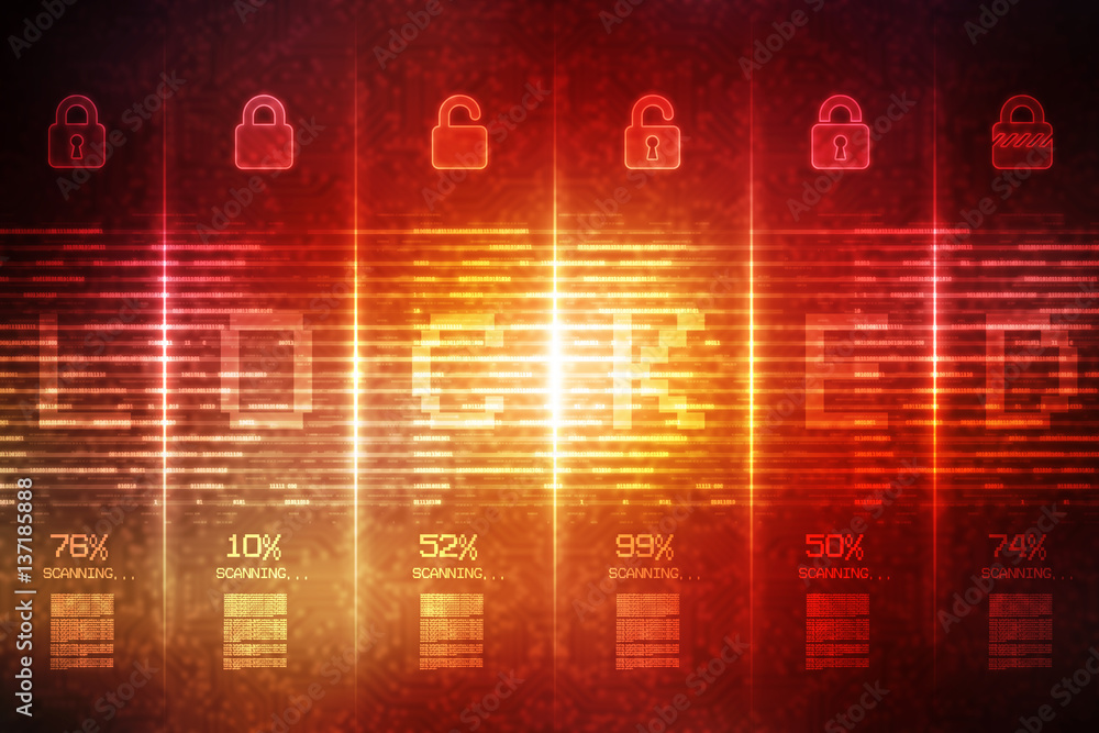 2d illustration Safety concept: Closed Padlock on digital background 2d illustration Safety concept: Closed Padlock on digital background