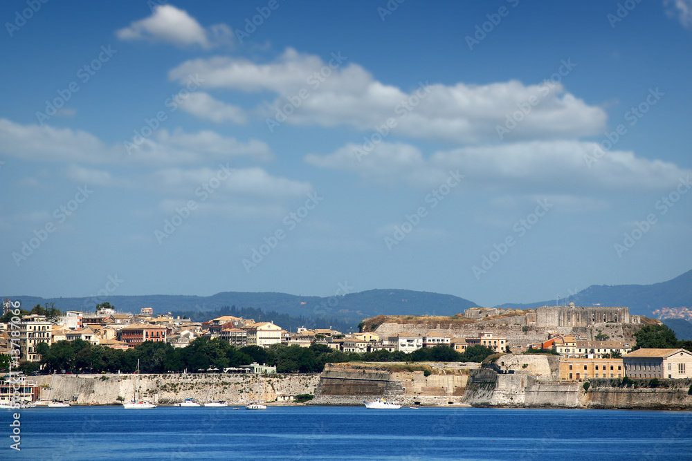 Corfu town and new fortress Greece