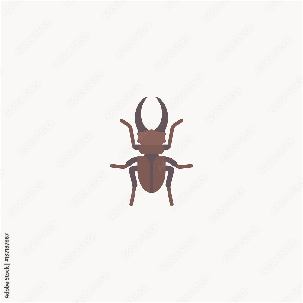 beetle icon flat design beetle icon flat design