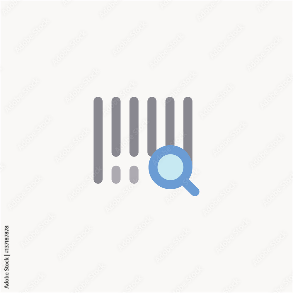bar code icon flat design bar code icon flat design