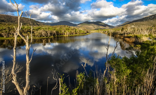 Reflections in Tidal River, Wilsons Promontory National Park, Victoria, Australia photo