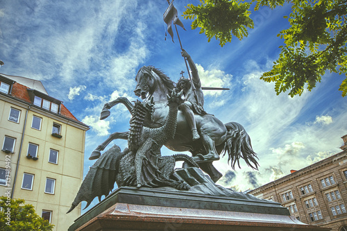 Saint George Fighting the Dragon Statue