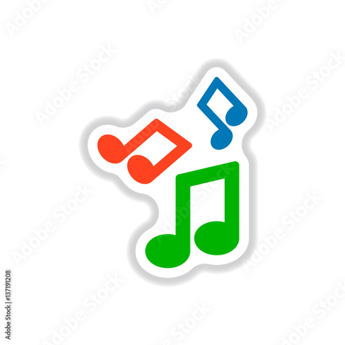 color label design collection of music note