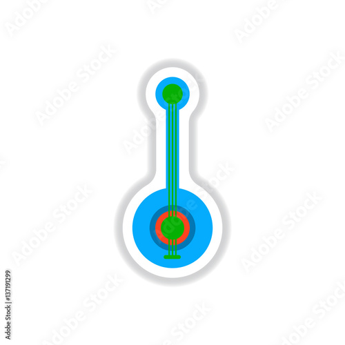 color label design collection of musical instrument balalaika