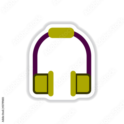 color label design earphones of music headphones