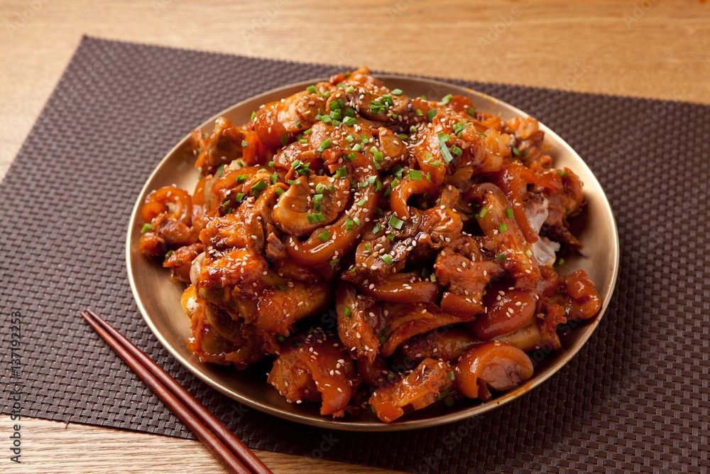 Spicy Pigs' Feet. maeun jokbal Spicy Pigs' Feet. maeun jokbal