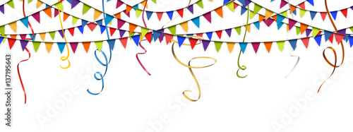 seamless garland and streamers background