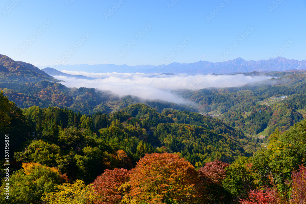 長野　鬼無里　大望峠からの眺め