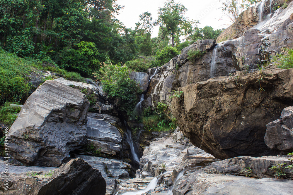 Mae Klang beauty Waterfall in Chiang Mai Province, Doi Inthanon Thailand