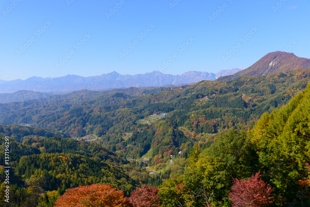 長野 鬼無里 大望峠からの眺め 長野 鬼無里 大望峠からの眺め