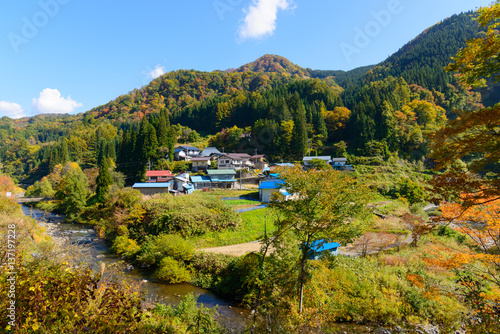 長野　鬼無里の集落