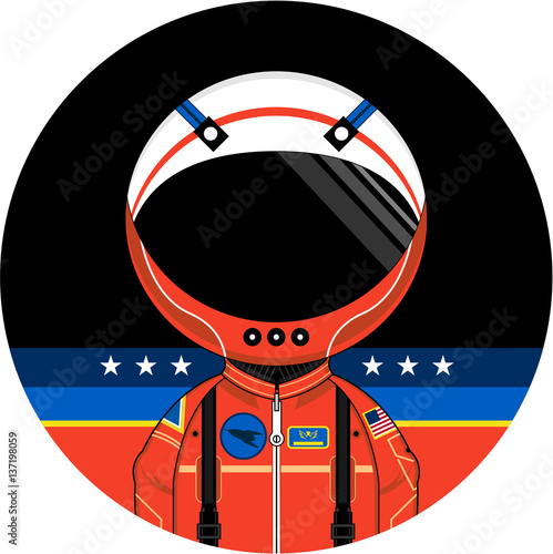 Cartoon Retro Science Fiction Spaceman