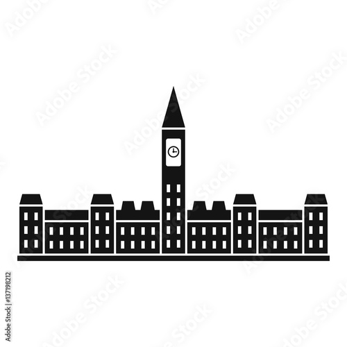Parliament Building of Canada icon, simple style