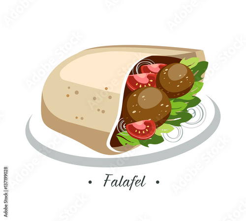 falafel food meatball salad fast food tomato pita