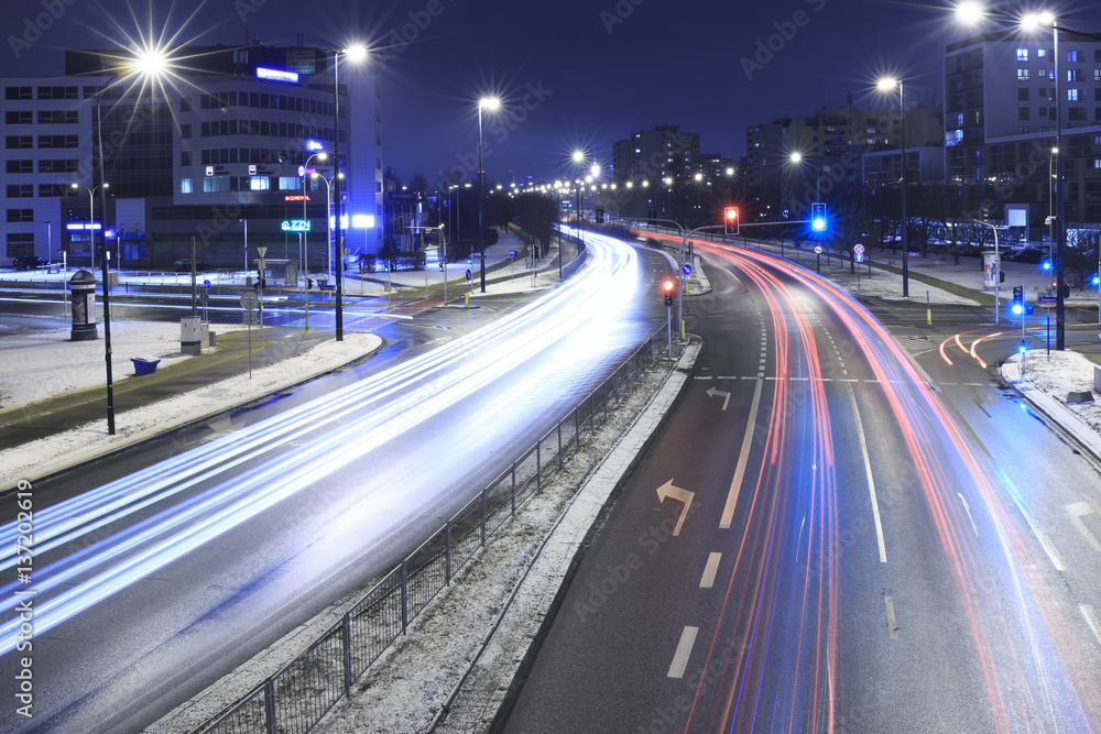 Warsaw by night