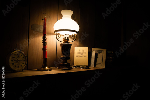 Old Lamp and books