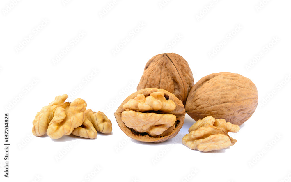 walnuts in shell isolated on white background walnuts in shell isolated on white background