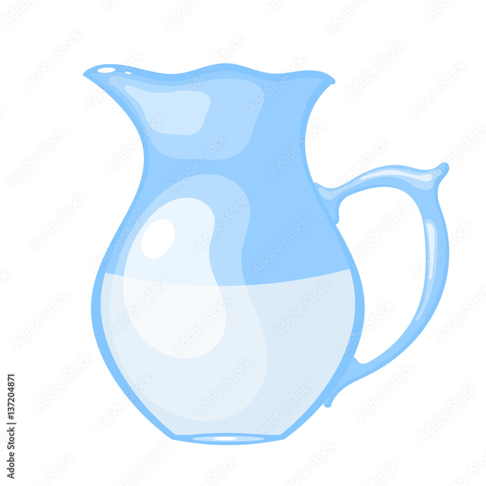 Vector image of a simple glass jar with milk on a white background. Stock vector illustration Vector image of a simple glass jar with milk on a white background. Stock vector illustration