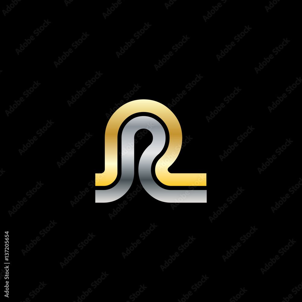 Initial Letter RL Linked Design Logo Initial Letter RL Linked Design Logo