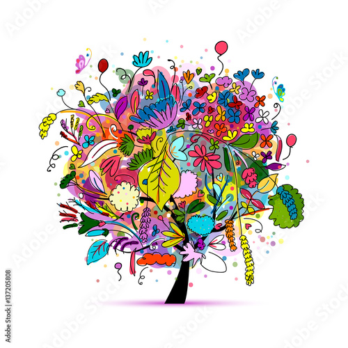 Floral tree for your design