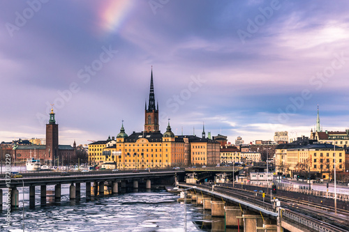 Photography January 21, 2017: Subway railway in the old town of Stockholm, Sweden