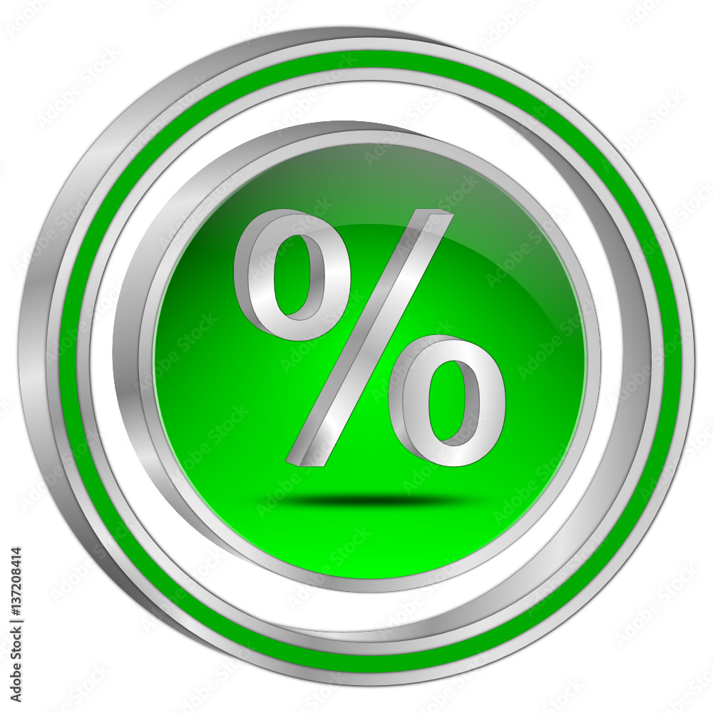 Obraz premium Discount button - 3D illustration