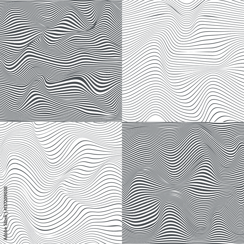 abstract stripped grey backgrounds vector set