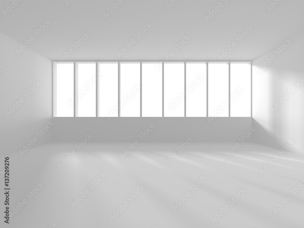 Fototapeta premium White empty interior. Abstract architecture background
