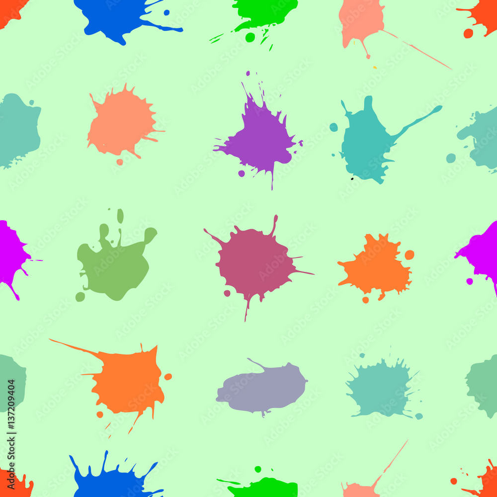 Vector seamless pattern with inc splash, blots, smudge and brush strokes. Grunge template for web background, prints, wallpaper, surface, wrapping, elements for design. Vector seamless pattern with inc splash, blots, smudge and brush strokes. Grunge template for web background, prints, wallpaper, surface, wrapping, elements for design.
