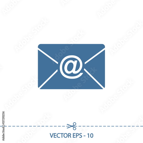 Envelope Mail icon, vector illustration. Flat design style