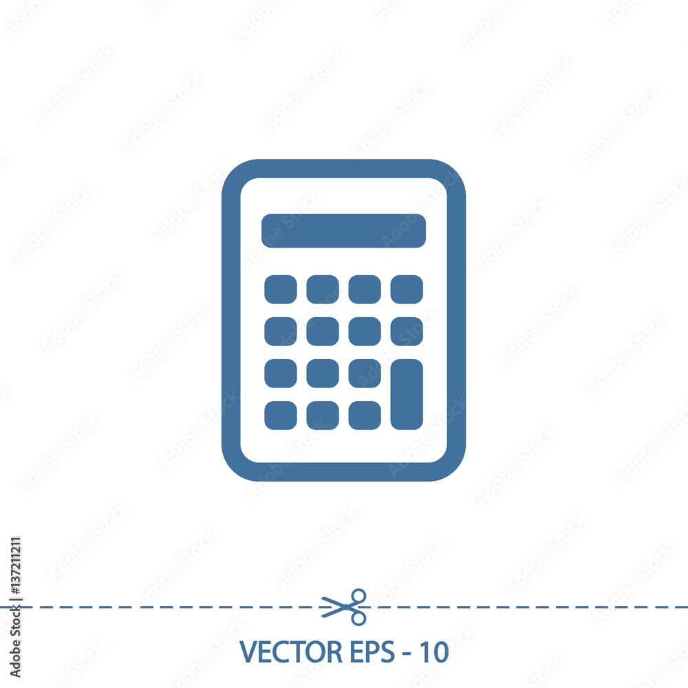 calculator icon, vector illustration. Flat design style calculator icon, vector illustration. Flat design style