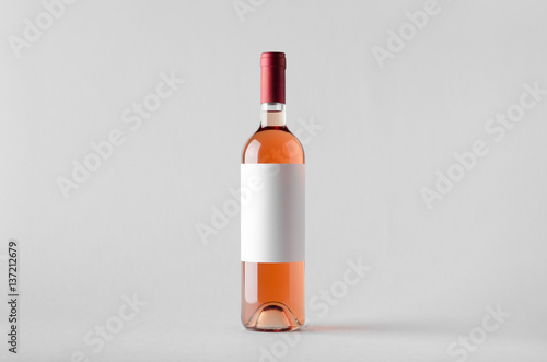 Wine Bottle Mock-Up. Blank Label