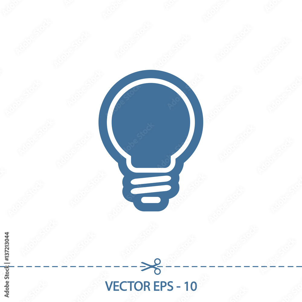 Light bulb icon, vector illustration. Flat design style Light bulb icon, vector illustration. Flat design style