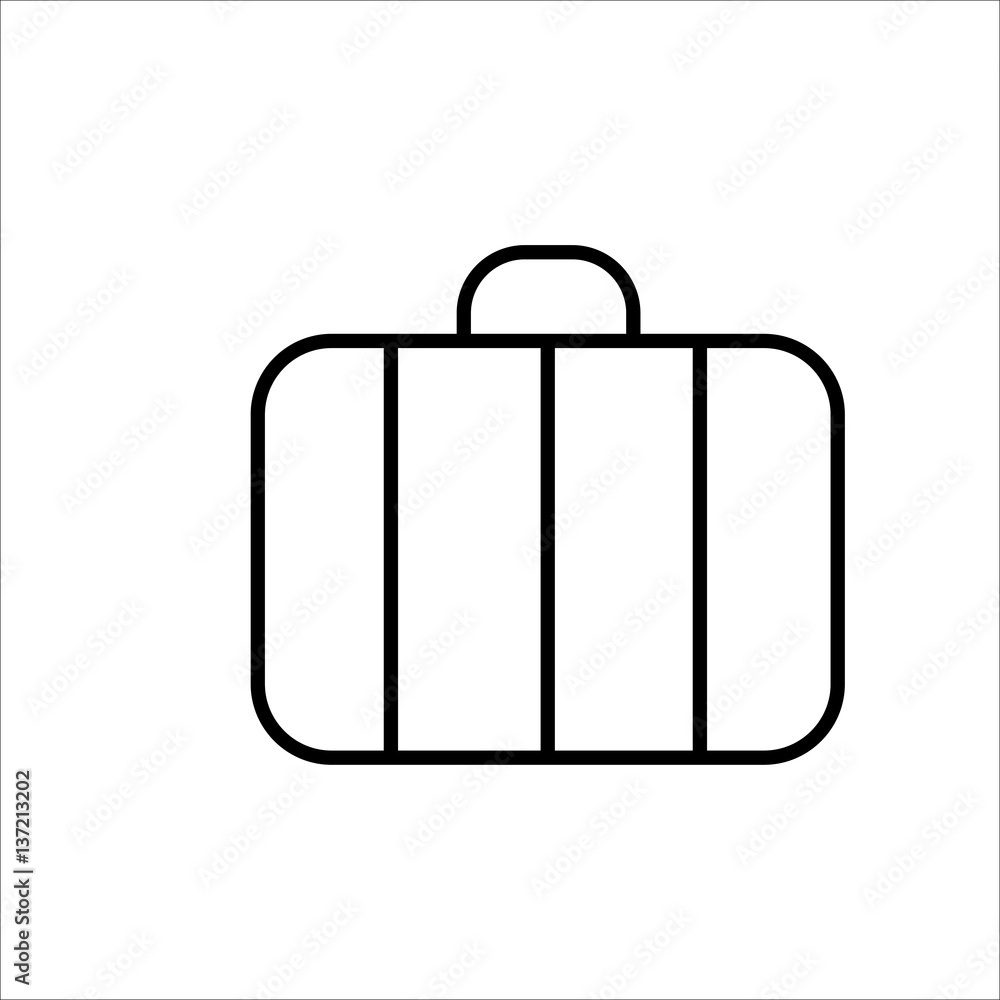 travel bag icon on white background travel bag icon on white background