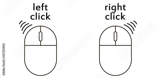 Computer mouse click buttons icon