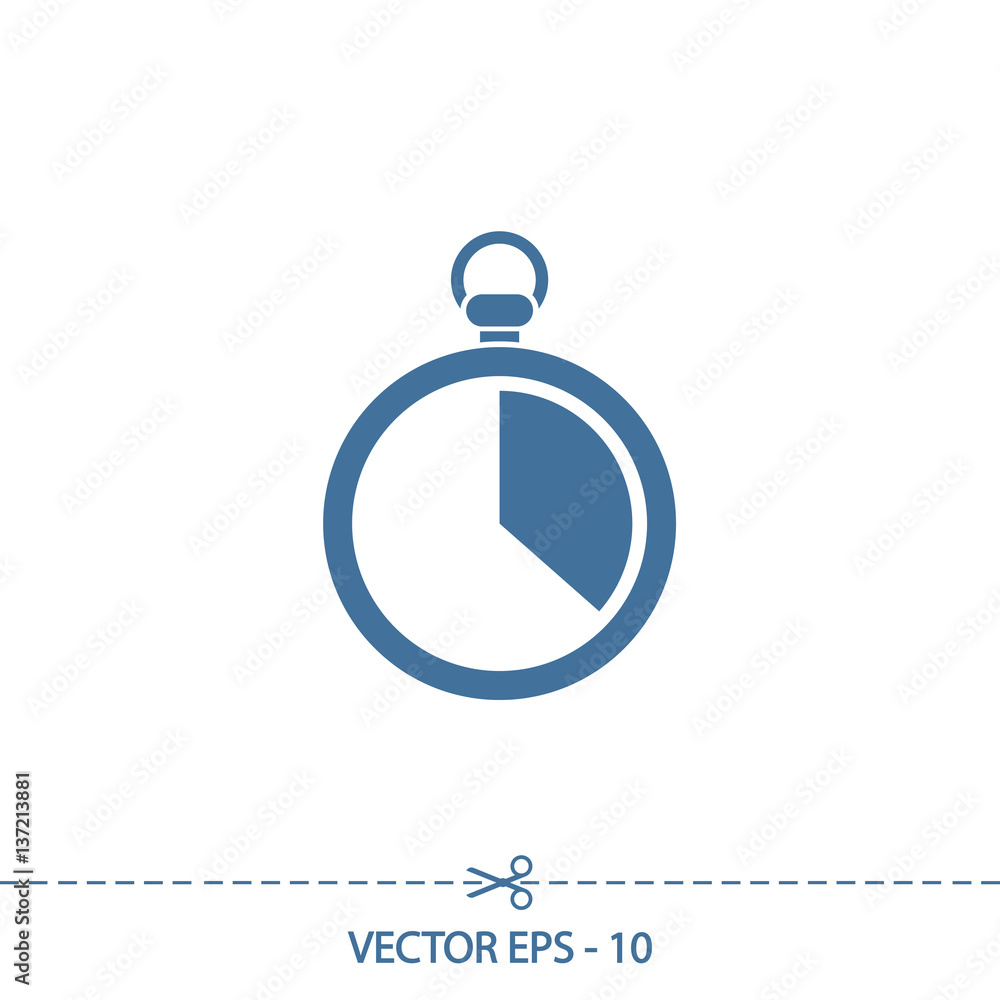 stopwatch icon, vector illustration. Flat design style stopwatch icon, vector illustration. Flat design style