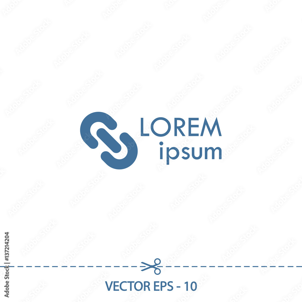 chain link icon, vector illustration. Flat design style chain link icon, vector illustration. Flat design style