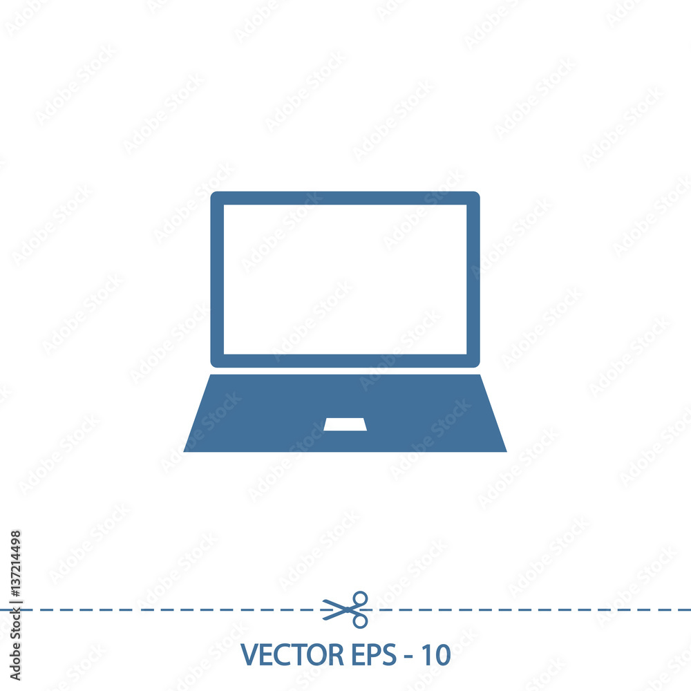 laptop icon, vector illustration. Flat design style laptop icon, vector illustration. Flat design style