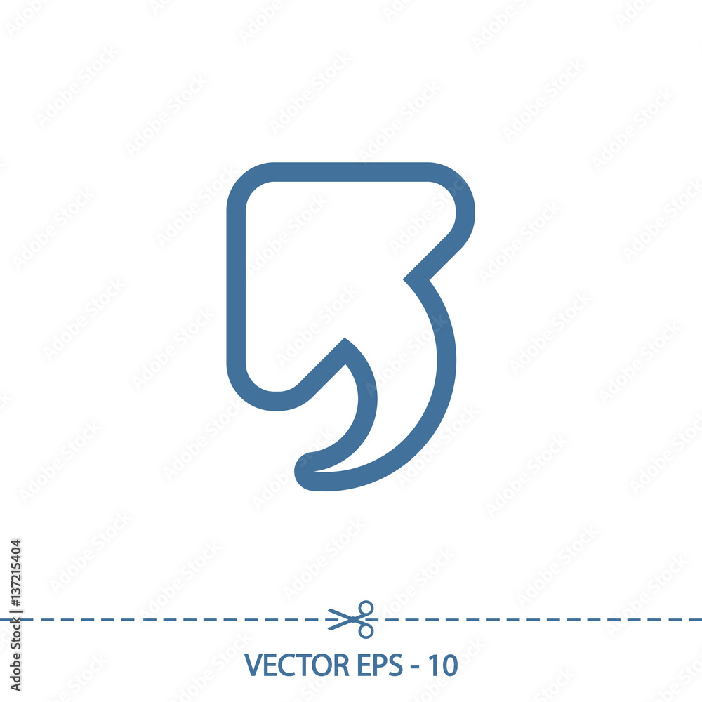 Undo icon, vector illustration. Flat design style Undo icon, vector illustration. Flat design style
