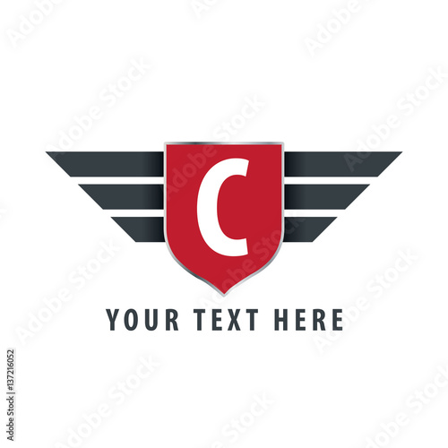Initial Letter C Shield Icon Design Logo Template
