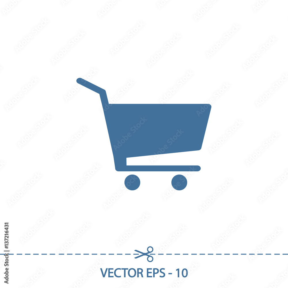 shopping cart icon, vector illustration. Flat design style shopping cart icon, vector illustration. Flat design style