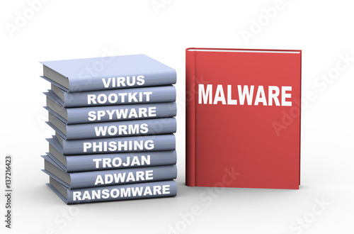 3d malware books photo