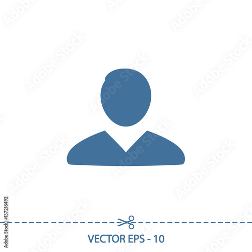 Free Download man icon, vector illustration. Flat design style  - GFXLoad