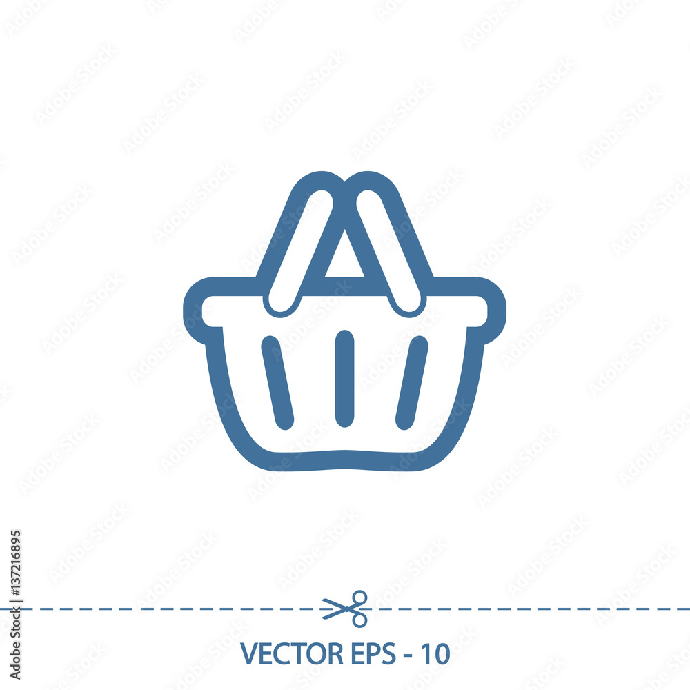 basket icon, vector illustration. Flat design style basket icon, vector illustration. Flat design style