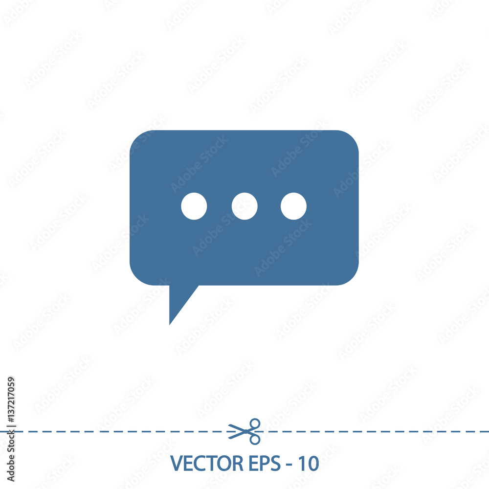 Speech bubbles icon. vector illustration with soft shadow on a gray background Speech bubbles icon. vector illustration with soft shadow on a gray background