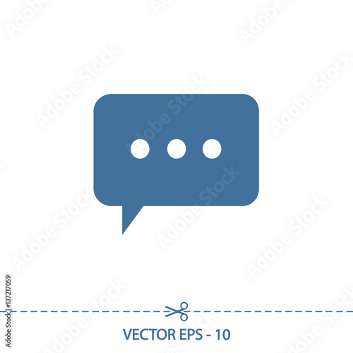 Speech bubbles icon. vector illustration with soft shadow on a gray background
